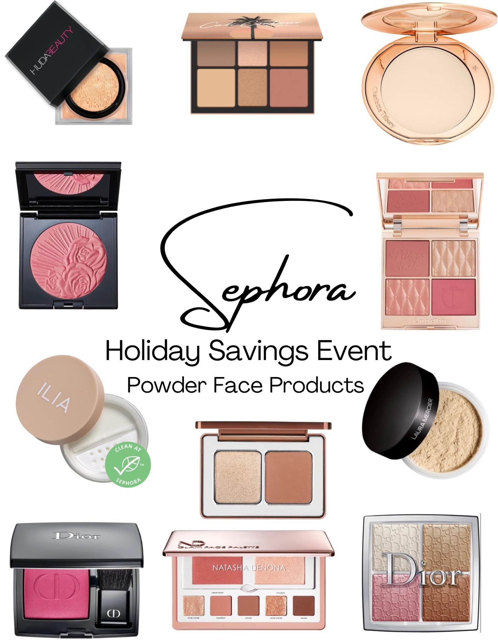 It is the Sephora Holiday Savings Event! Shop all my favorite powder products including pressed powder face palettes, setting powder, blush, translucent powder, highlighters and bronzers. Use code SAVINGS at checkout! 

#LTKsalealert #LTKbeauty #LTKHoliday