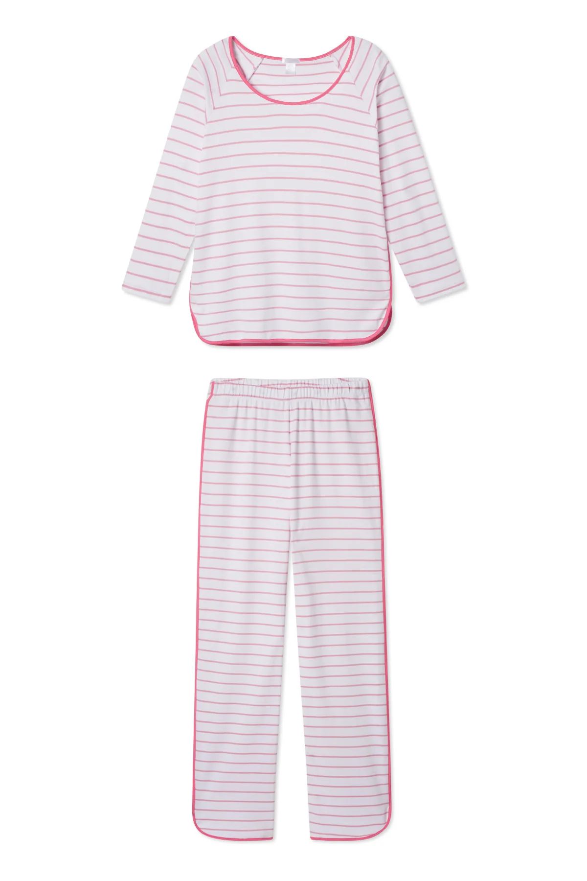 Pima Long-Long Set in Rose | LAKE Pajamas