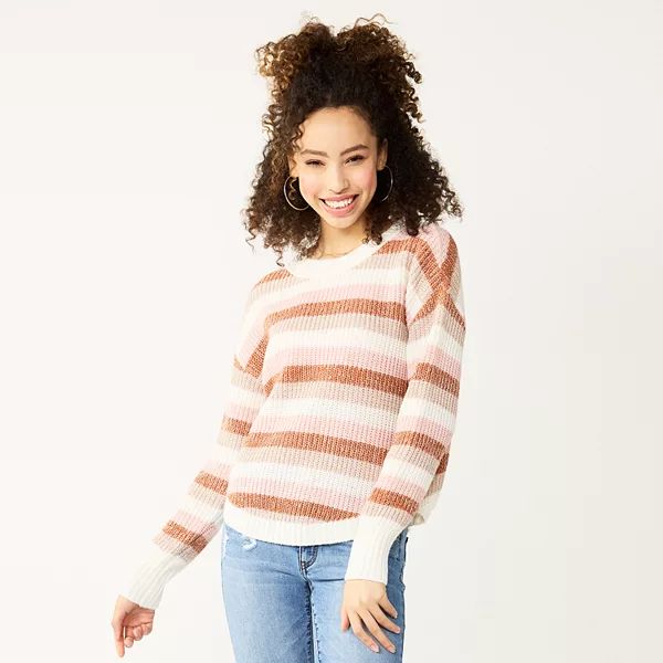 Juniors' SO® Cozy Shirttail Hem Sweater | Kohl's