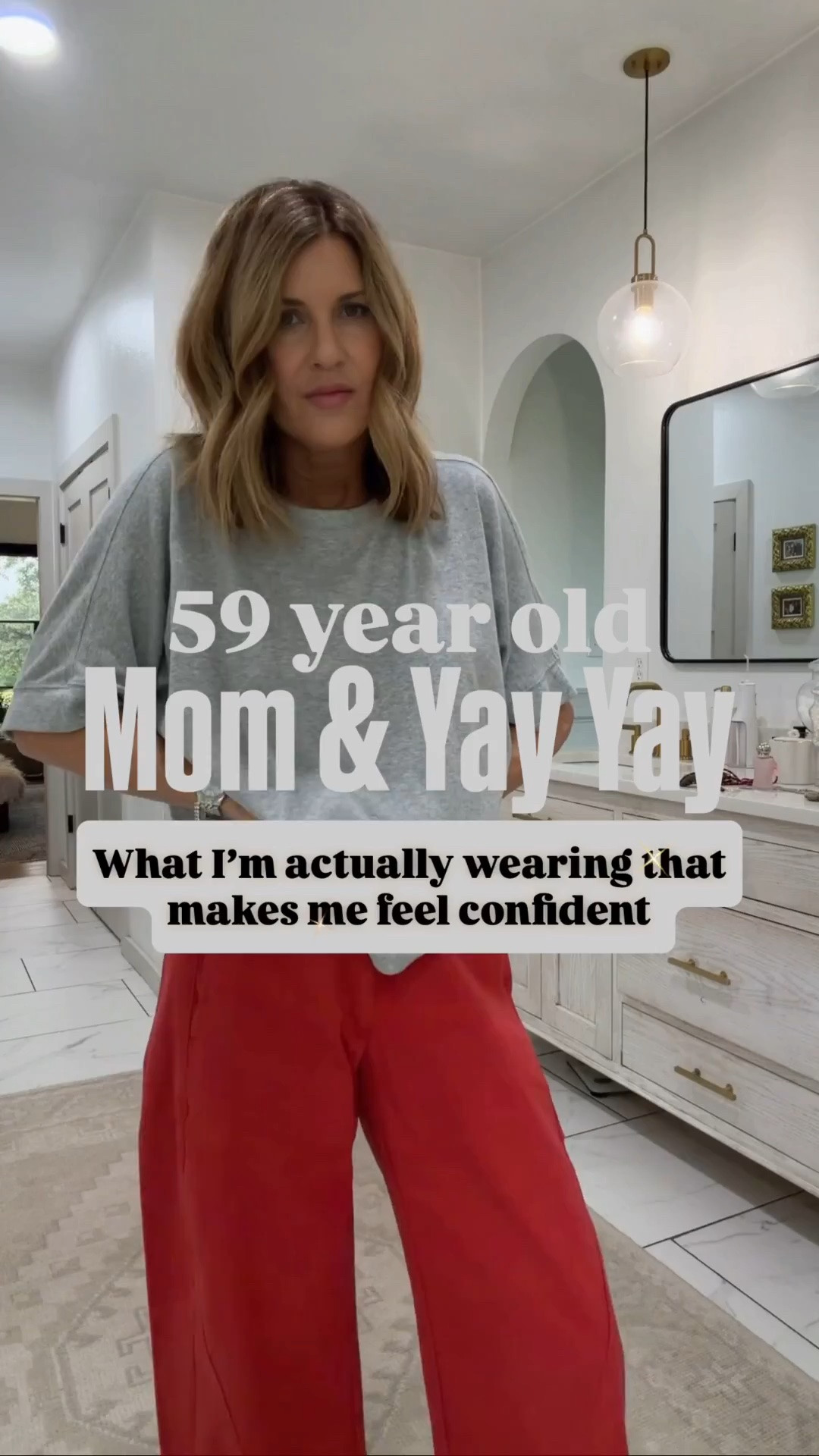 Wear similar comfy outfits on repeat. What I’m actually wearing as a 59 y/o empty nester mom and yay yay
Size 4 (small) crimson and size medium top

#LTKOver40 #LTKootd #LTKgrwm