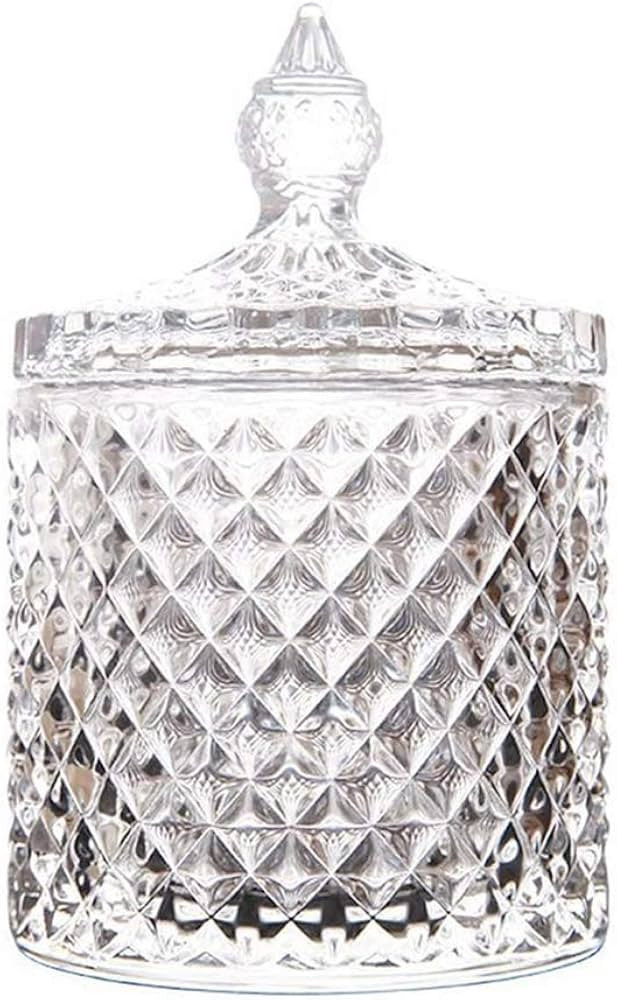 1PCS Candy Dish Empty Glass Sugar Biscuit Buffet Bowl Jar Apothecary Containers with Lid for Part... | Amazon (US)