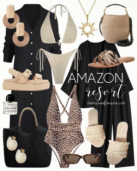 Shop these Amazon Vacation Outfit and Resortwear finds! Travel outfit resort wear, leopard swimsuit coverup, matching set, Steve Madden raffia sandals, Clare V. bucket Bag, fishnet bikini, beach bag, straw tote, midi dress and more! 

Follow my shop @thehouseofsequins on the @shop.LTK app to shop this post and get my exclusive app-only content!

#liketkit 
@shop.ltk
https://liketk.it/4yIbE

#LTKstyletip #LTKtravel #LTKswim