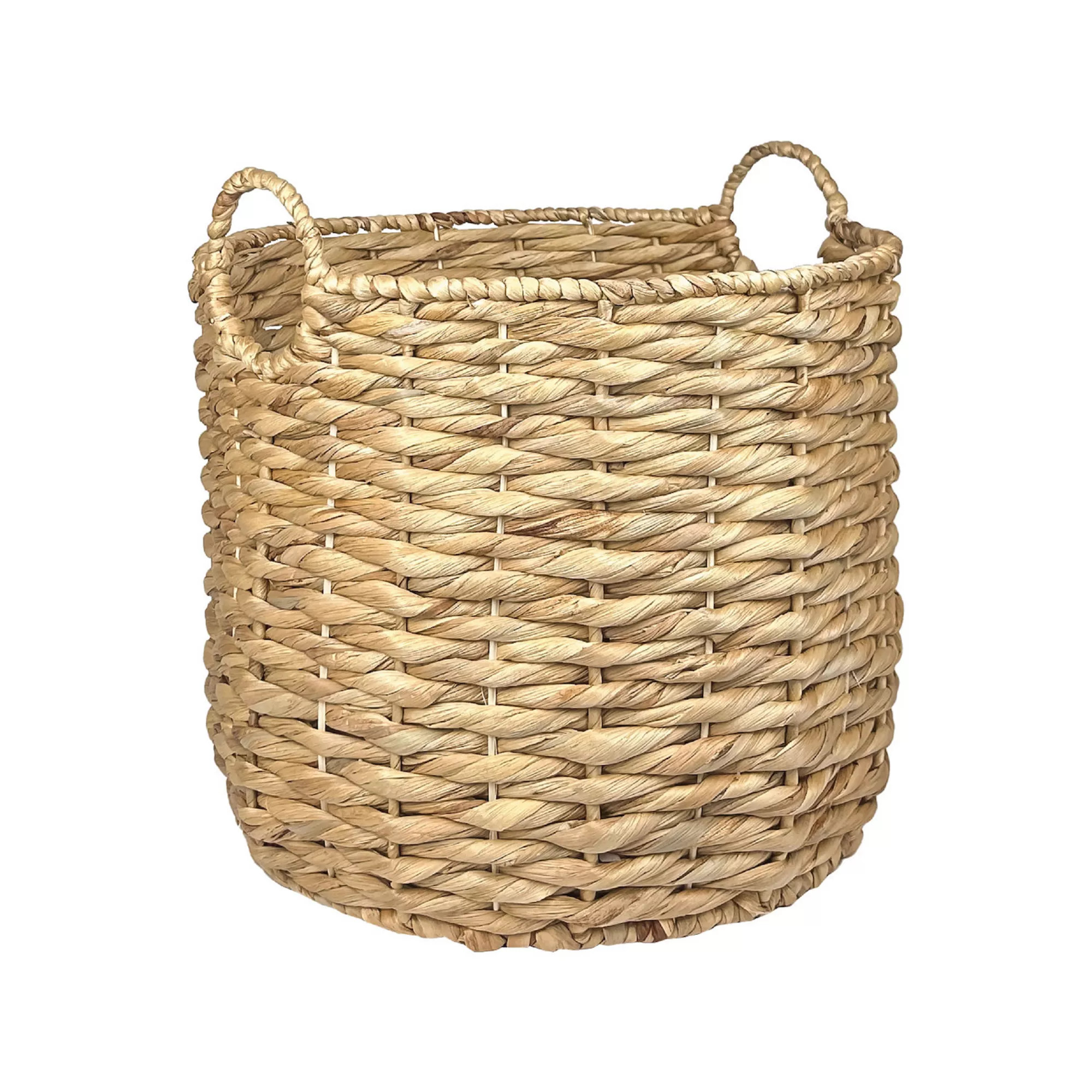 Belle Maison Large Round Natural Bin with Handles | Kohl's