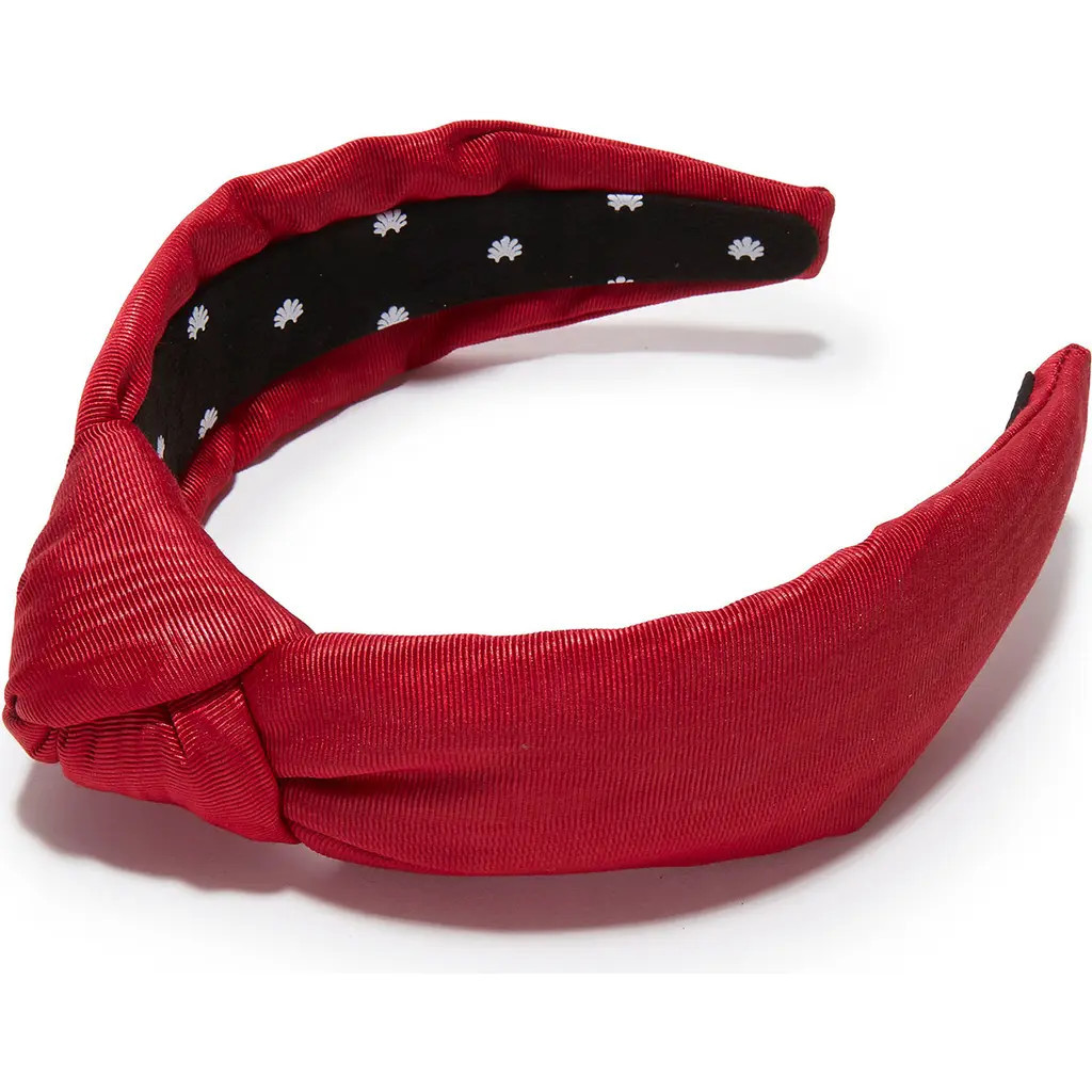 Lele Sadoughi Knotted Moire Headband in Jolly Red at Nordstrom | Nordstrom