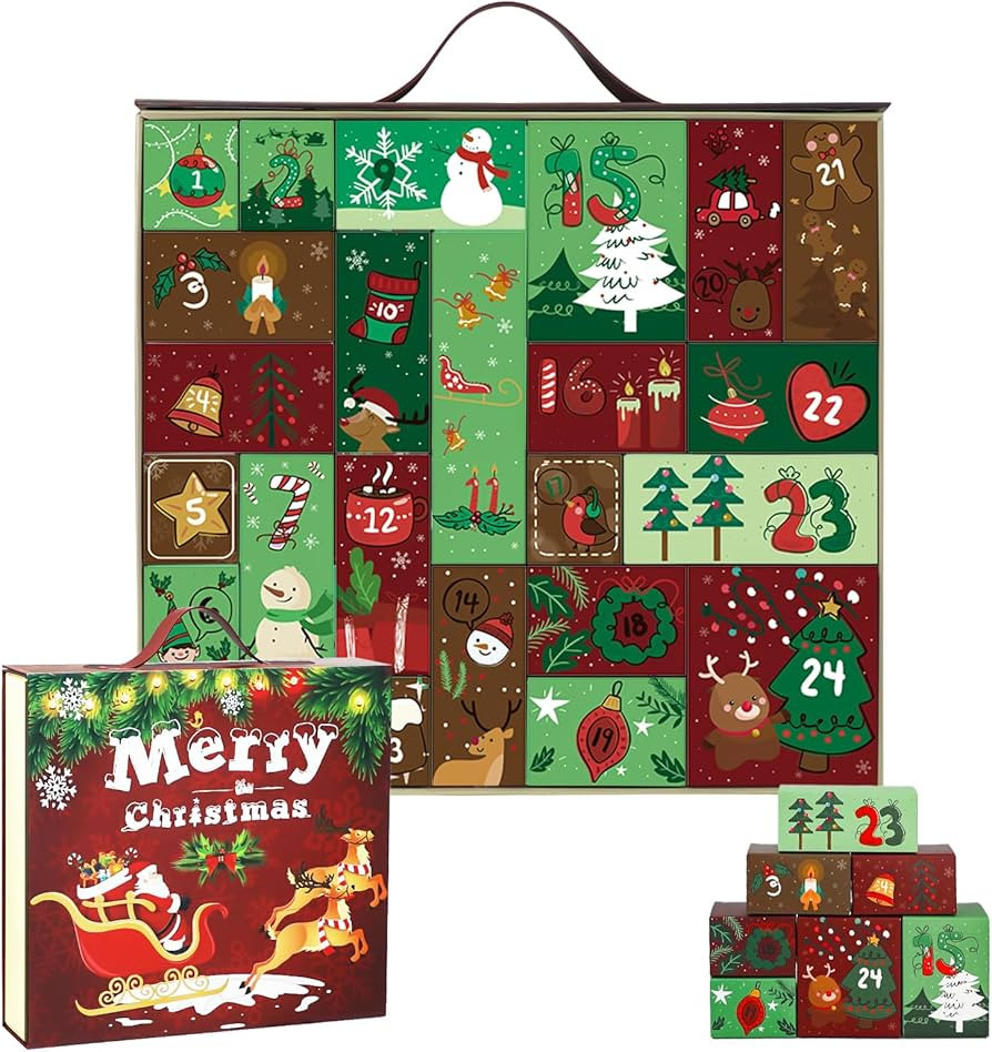 Christmas Advent Calendar 2025, Empty Advent Calendar to Till Yourself, 24 Days Christmas Countdo... | Amazon (US)