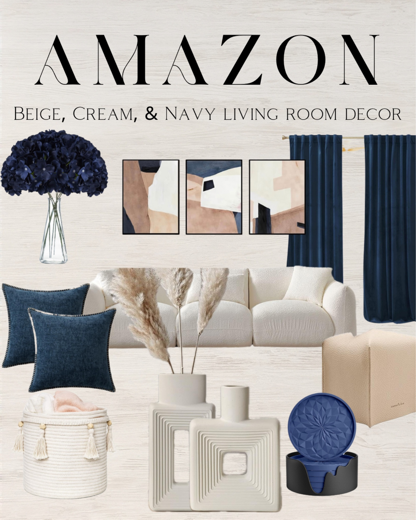 Beige, Cream, & Navy Living Room Inspo💙🤍

#LTKhome #LTKSeasonal #LTKSpringSale