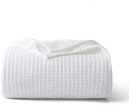 Bedsure Cooling Cotton Waffle King Size Blanket - Lightweight Breathable Summer Blanket of Rayon ... | Amazon (US)