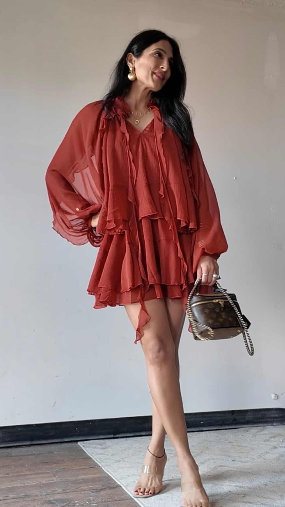 Flirty in a mini chiffon dress. Use this code to save an additional 12% off your order chicks_12 loving this for date night or a girls night

#LTKootd #LTKgrwm #LTKSaleAlert