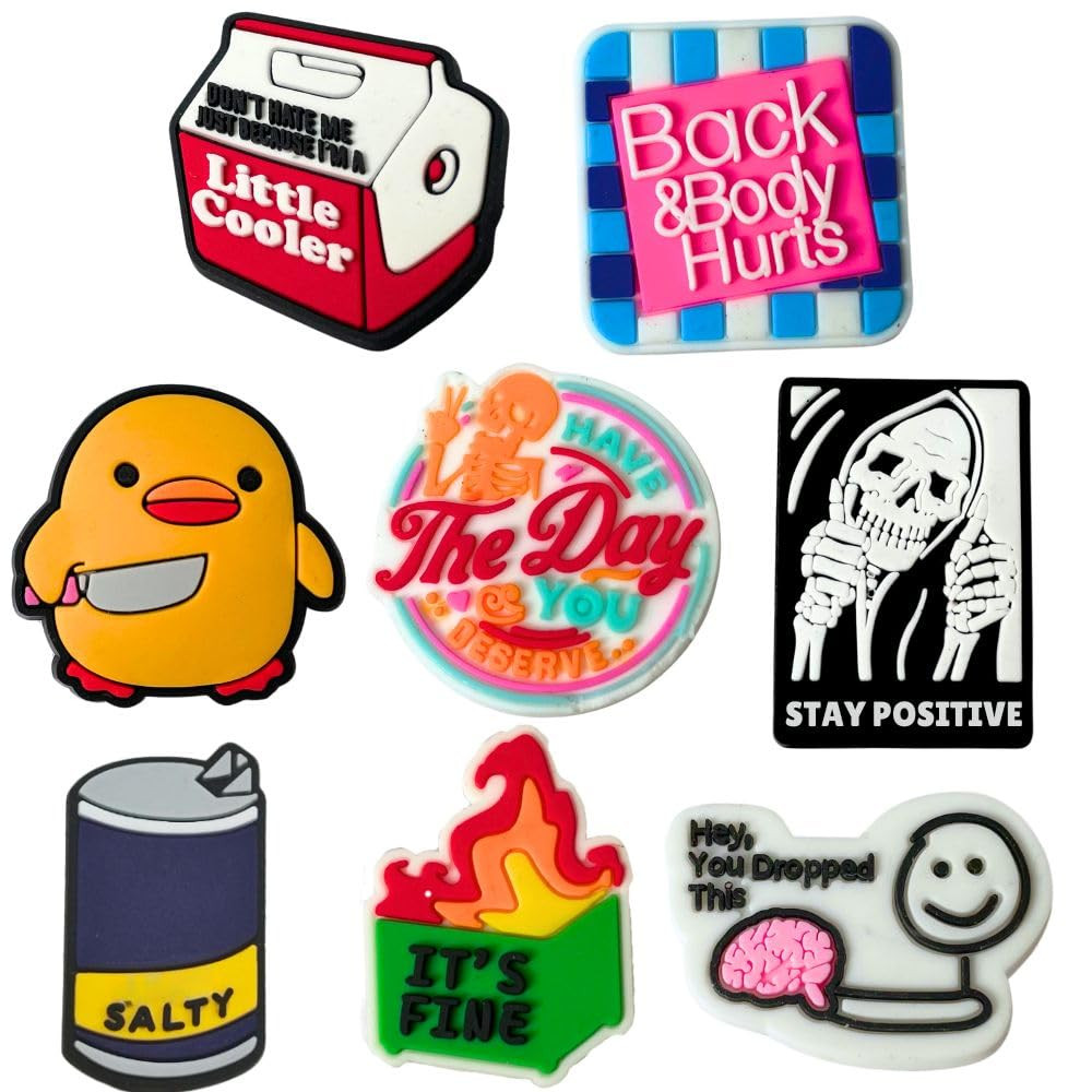 Funny Shoe Charms Fun Cute Cool Meme Shoes Sarcastic Anime Cartoon Humor Charm for Adults Men Wom... | Amazon (US)