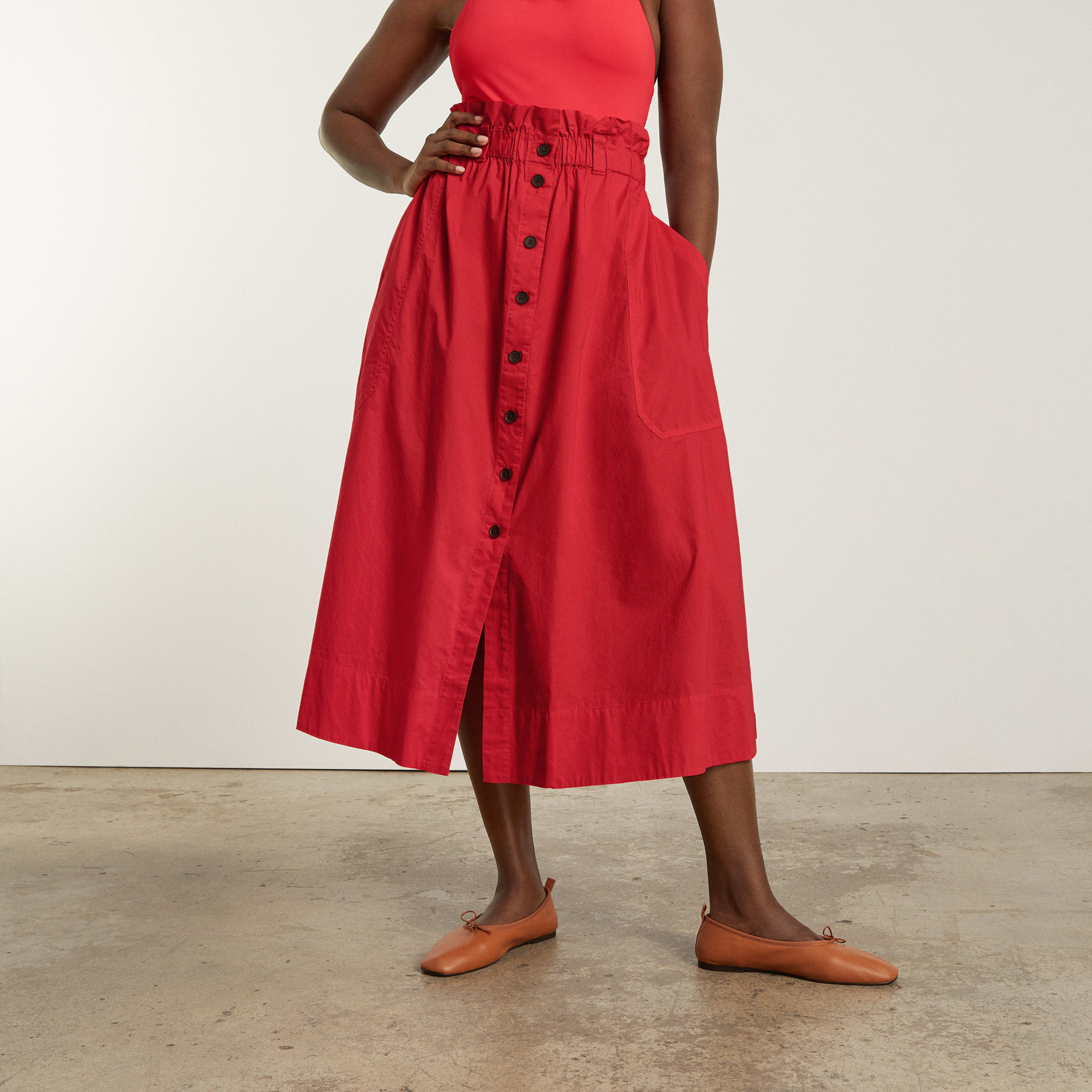 The Easy Button-Front Skirt | Everlane