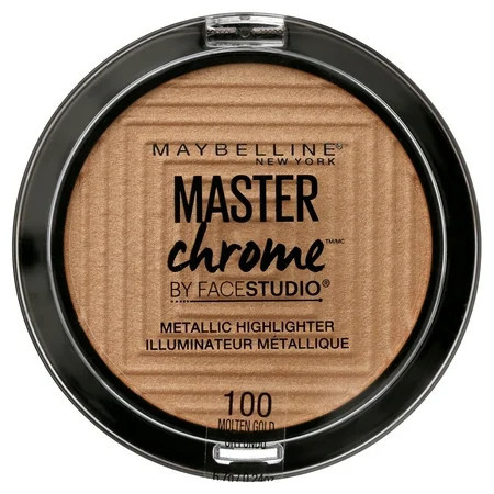 Maybelline Facestudio Master Chrome Metallic Highlighter Makeup, Molten Gold, 0.24 oz | Walmart (US)