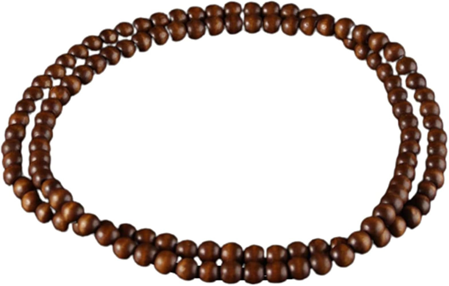 Natural Wood Bead Necklace 8MM Wooden Beaded Chunky Strand Necklaces Handmade Africa Wooden Chain... | Amazon (US)