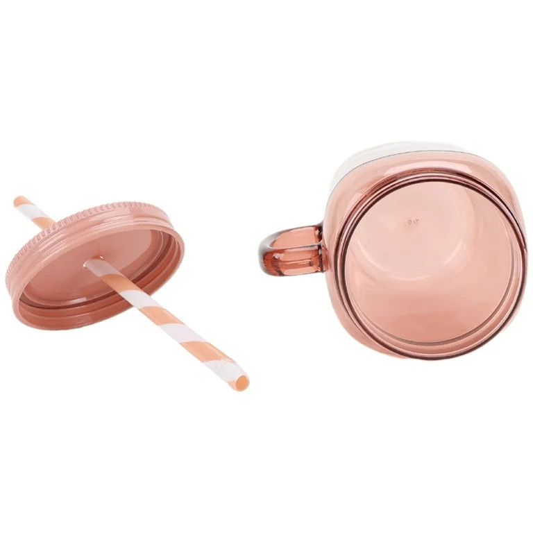 Kittenish by Jessie James Decker 4-Piece 32-Ounce Acrylic Mason Jar Set, Terracotta Rose and Blus... | Walmart (US)