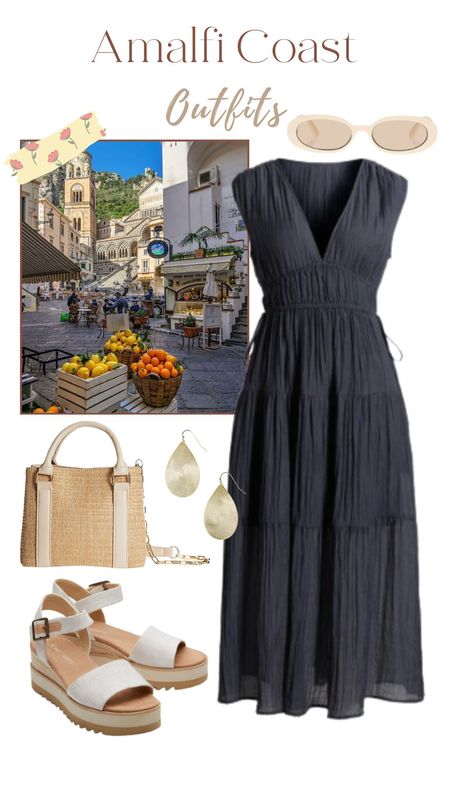 Amalfi coast outfit, blue dress, white espadrilles, white straw bag, vacation outfit, summer dress 

#LTKFindsUnder100 #LTKStyleTip #LTKTravel