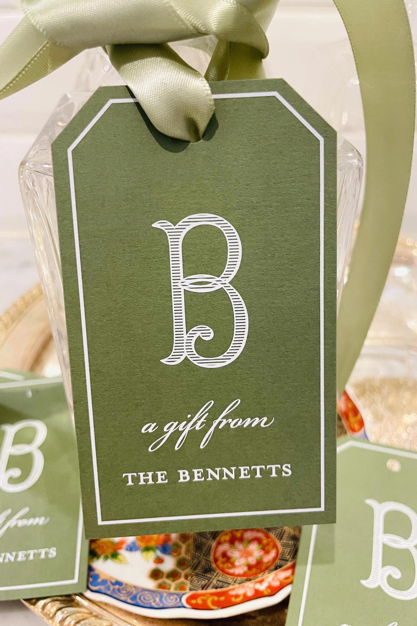 White Ink Initial Gift Tags | Set of 16 - Etsy | Etsy (US)