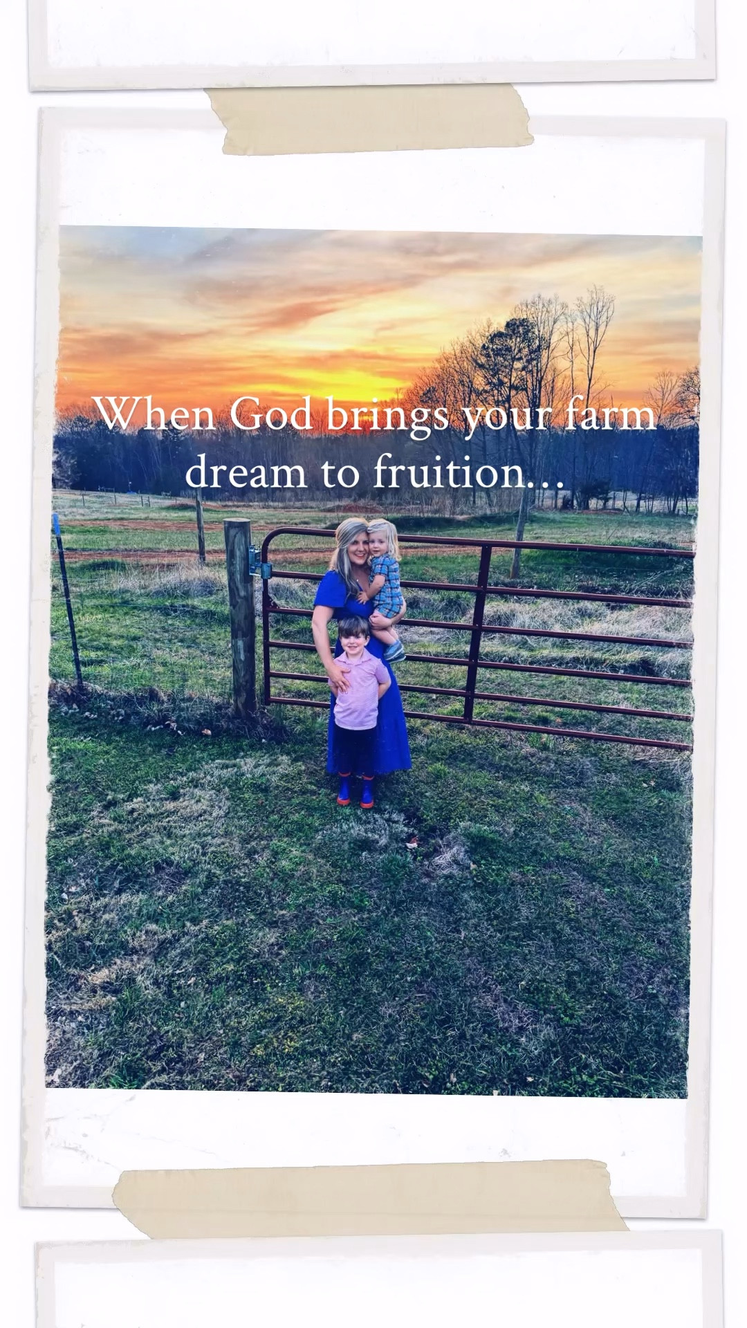 One of those nights it just hits you… God has brought your dream 💭 to fruition! 🫶🏽🚜🌳🌱🤠🛻🌅 #themabryfarm #farmdreamcometrue

I don’t think I’ll ever get over that *this* is my front porch view 👶🏼🌳🪑🌾 - we serve a God of the ✨ immeasurably more ✨ than we could ask, dream 💭, or imagine… and this farm and slice of heaven on earth ⛅️ is just that! 🚜🌸  And just look (!!) at those gorgeous cotton candy clouds ☁️ y’all!! 🩵🩷 #immeasurablymore

Bring on allll the spring 🌷 and summer ☀️ nights around here on the farm - playing outside until sunset 🌅 with tractors 🚜, bubbles 🫧, and just taking it all in!! ✨ These are the days I always dreamed of!! 🏡🤠💭 #firstspringonthefarm #sunsethouronthefarm 