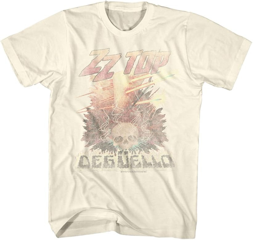 ZZ Top Rock Band Music Group Vintage Style Deguello Faded Logo Adult T-Shirt Tee | Amazon (US)