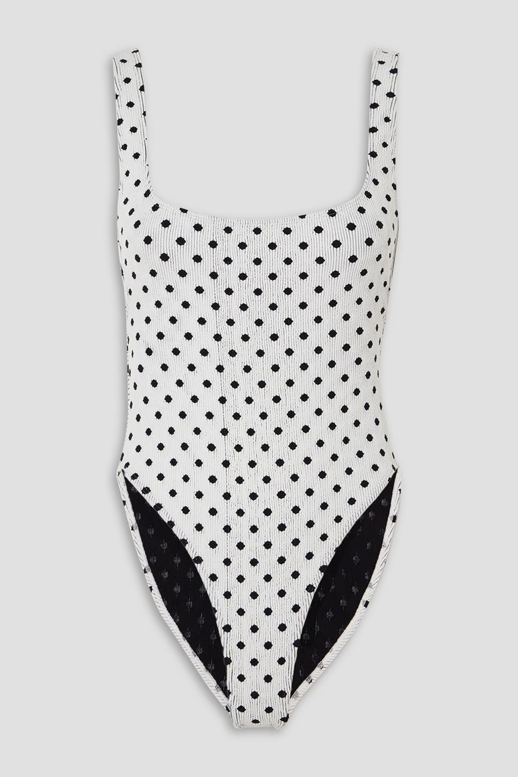 Cindy polka-dot seersucker swimsuit | The Outnet (UK and Europe)