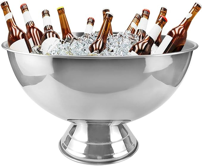 3 Gallon 12L Insulated Ice Bucket Champagne Bowl with Base Large Size Ice Bowl for Wine, Champagn... | Amazon (US)