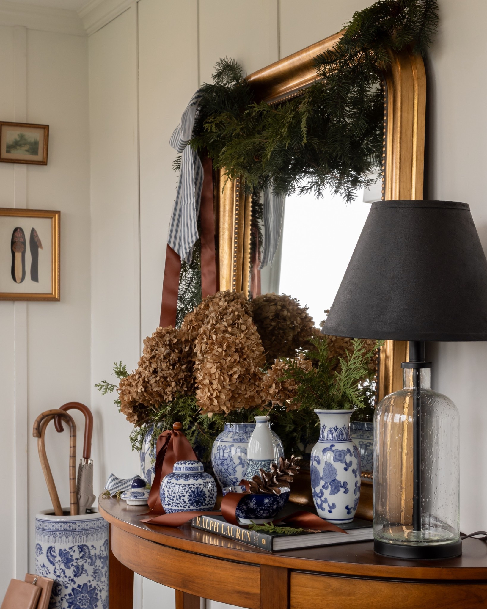 Simple greenery, natural elements, and ribbons in the mudroom for Christmas.🤍

#LTKSeasonal #LTKCyberWeek #LTKHoliday