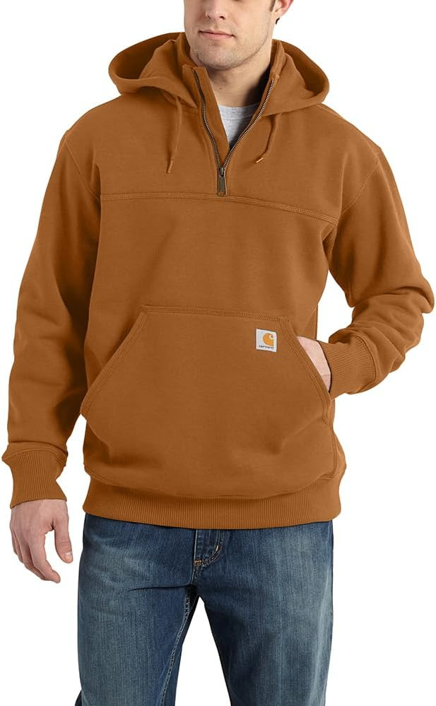 Carhartt Men's Rain Defender Loose Fit Heavyweight Quarter-Zip Sweatshirt | Amazon (US)