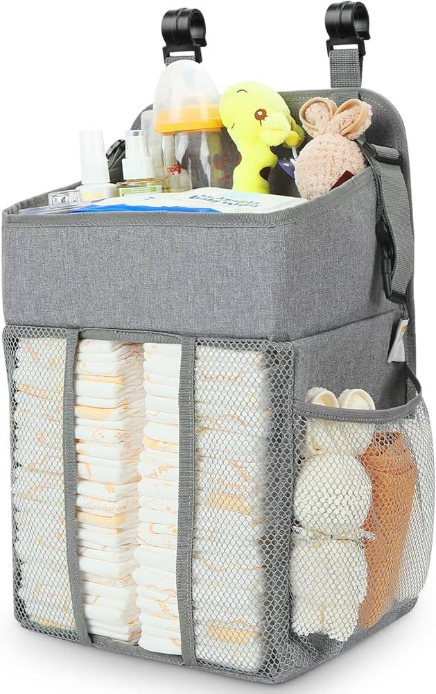 Maliton Changing Table Diaper Organizer - Baby Hanging Diaper Stacker Nursery Caddy Organizer for... | Amazon (US)
