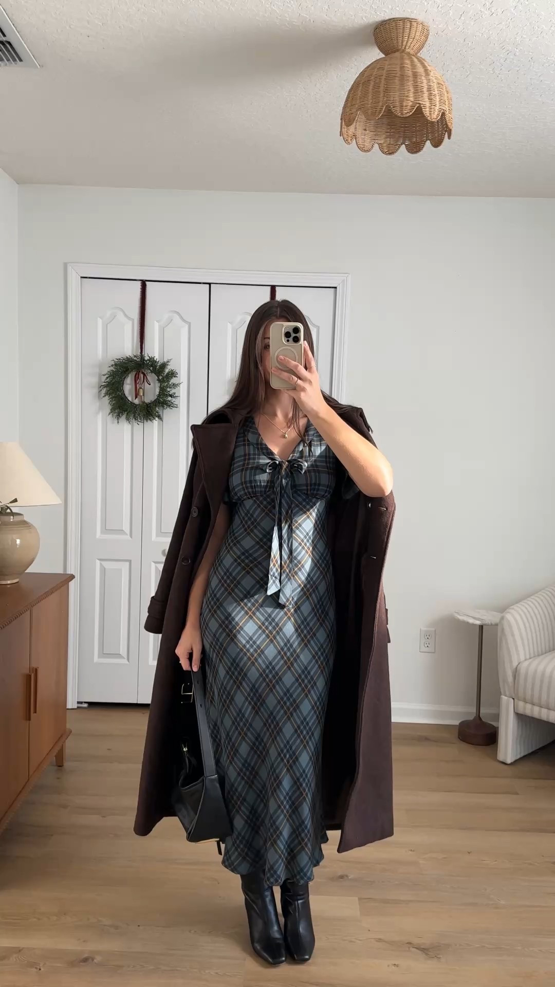 dressed up winter outfit 🤎 wearing 4 dress and small coat 

#LTKHoliday #LTKootd