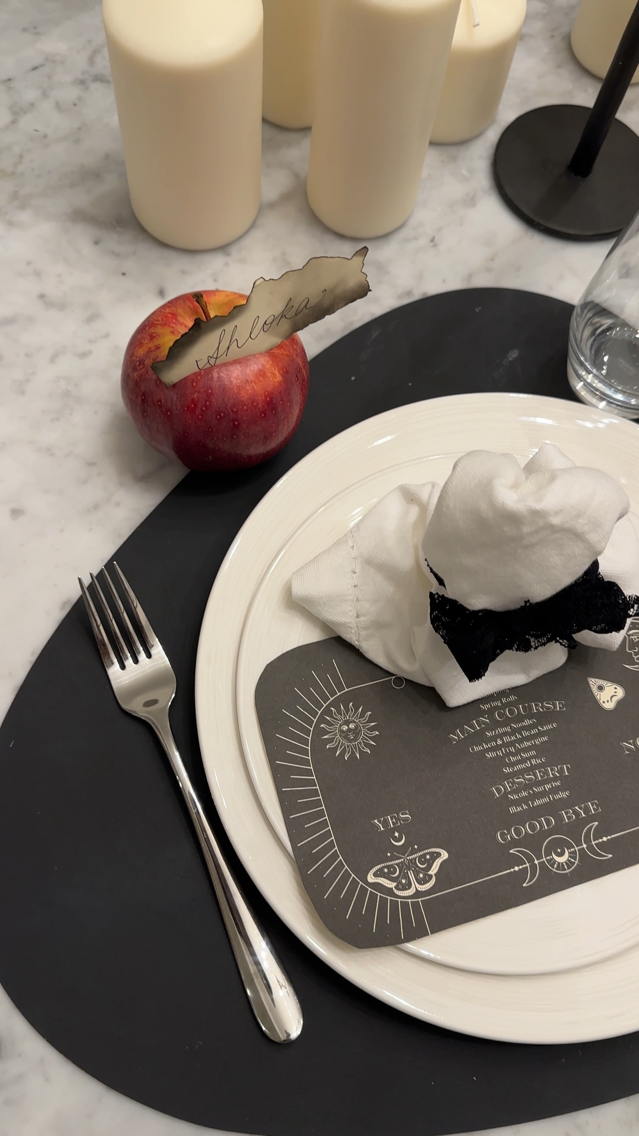 Dunelm, Ikea, Amazon, John lewis, Selfridges, Lind dna, table setting, dinner party, halloween party, halloween theme, place mat, pillar candles, table napkins, lace ribbon, party theme, home inspiration, home decoration 

#LTKSeasonal #LTKeurope #LTKhome