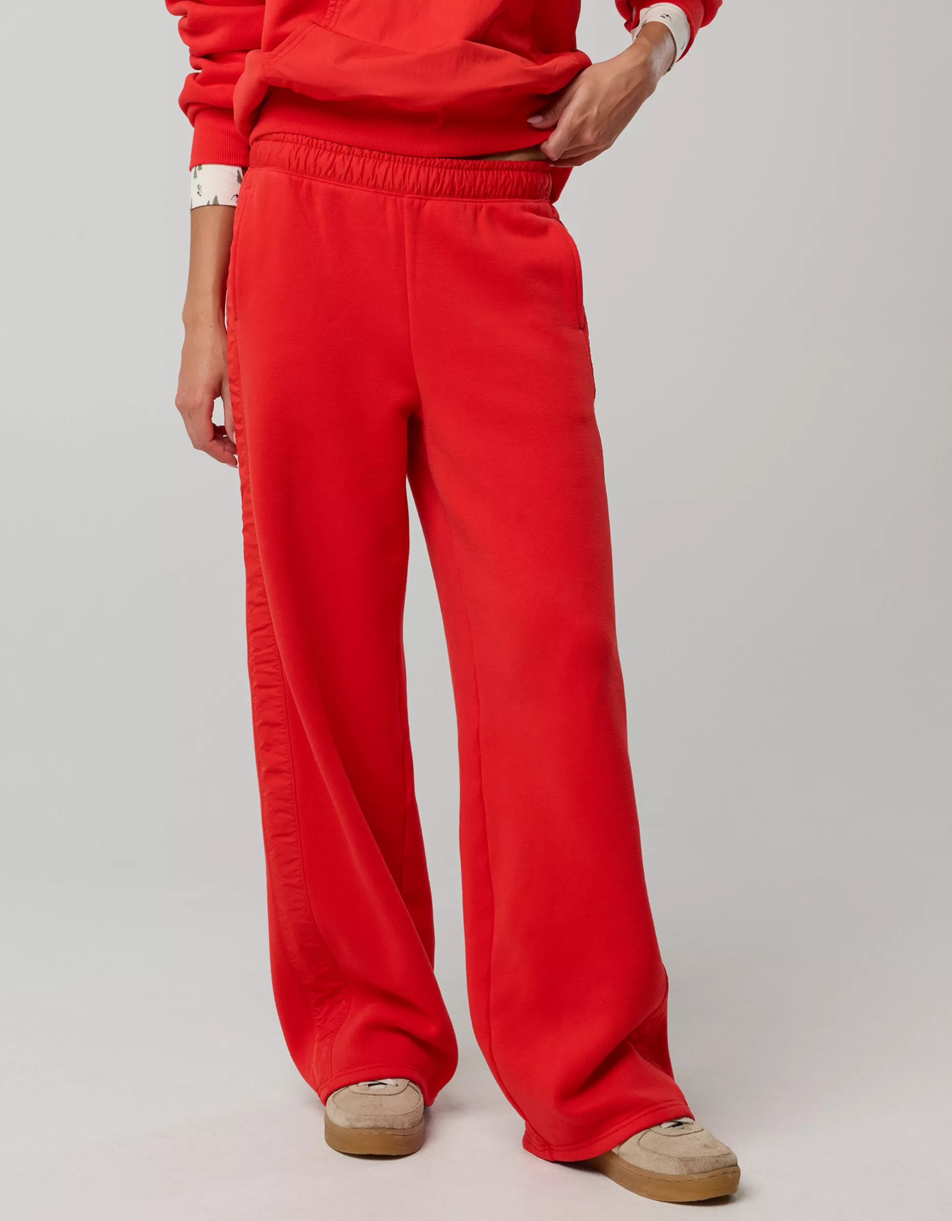 OFFLINE By Aerie Cloud Fleece Nylon Track Trouser | Aerie