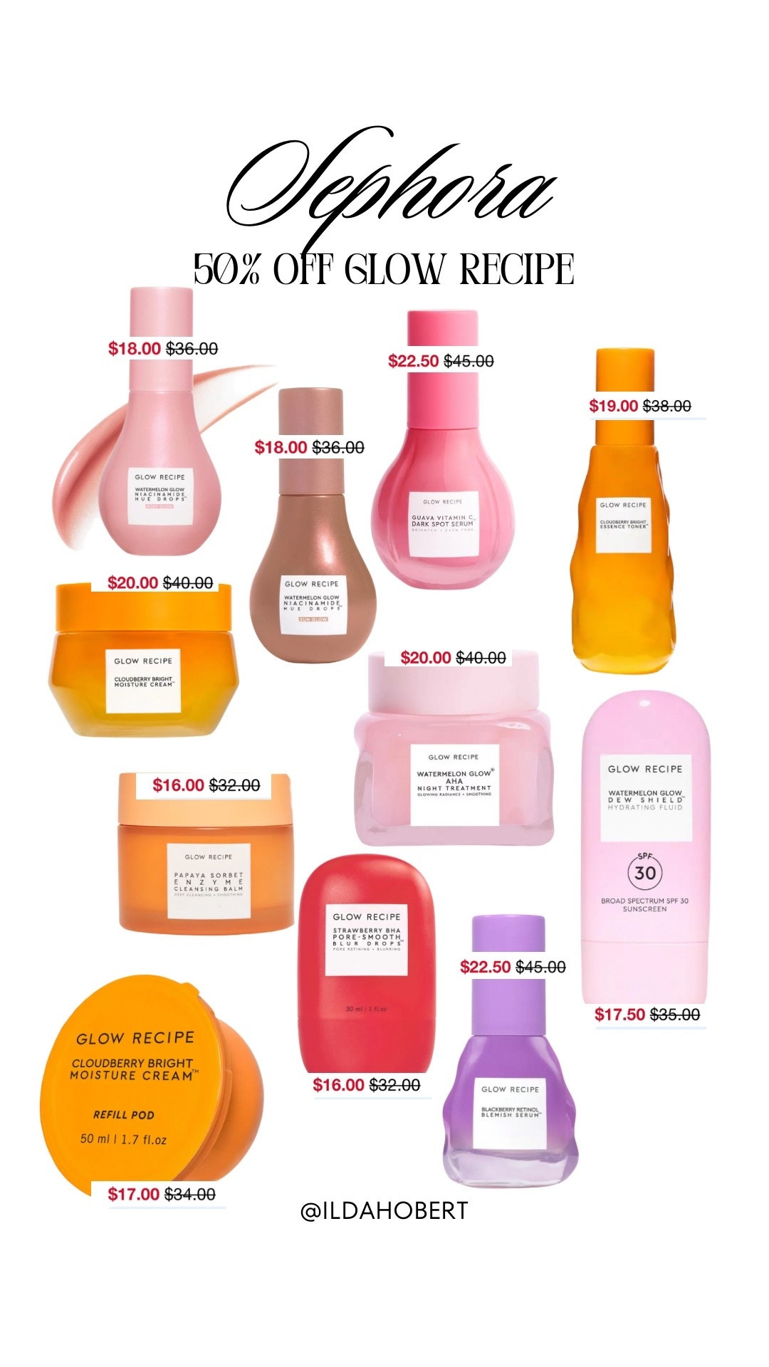 My go to skincare is 50% off today only!!!😍

Glow recipe, skincare, Sephora sale, sunscreen, spf, beautyy

#LTKBeauty #LTKSaleAlert #LTKFindsUnder50