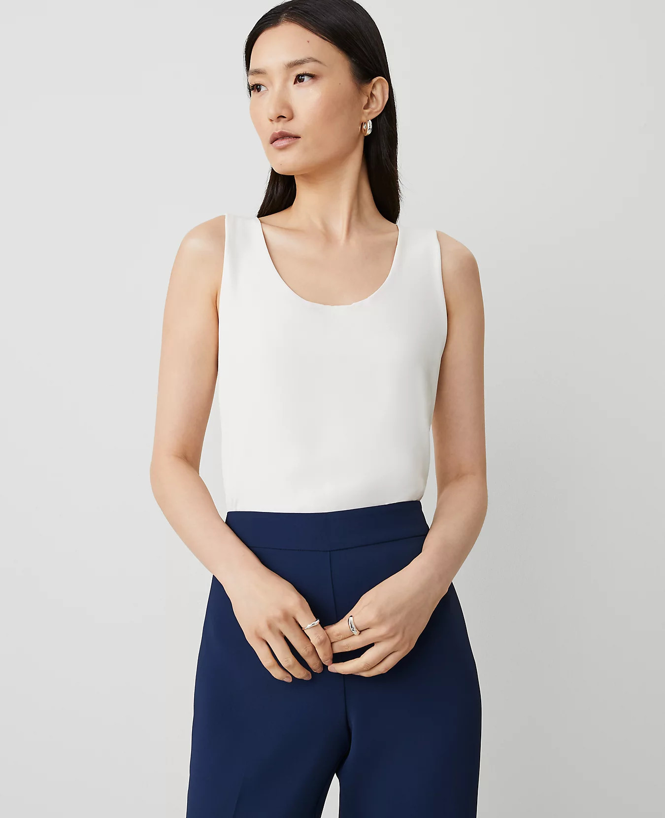 Mixed Jersey Tank | Ann Taylor (US)
