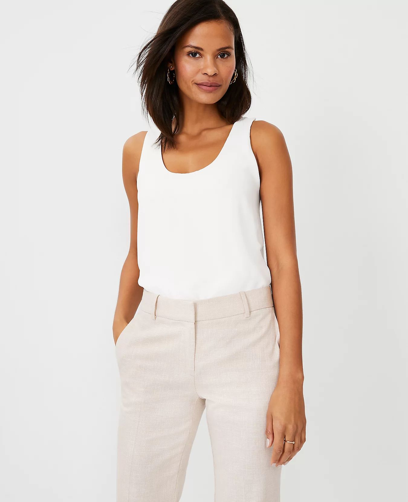 Mixed Jersey Tank | Ann Taylor (US)