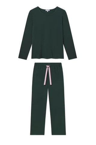 DreamModal Ribbon Long-Long Set in Conifer | Lake Pajamas