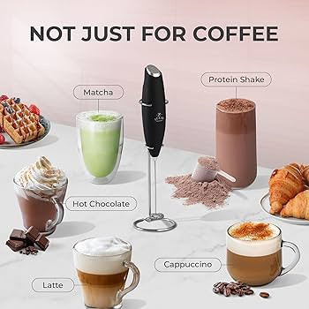 Zulay Kitchen Powerful Milk Frother Wand With 2 Duracell Batteries - Ultra Fast Handheld Drink Mi... | Amazon (US)