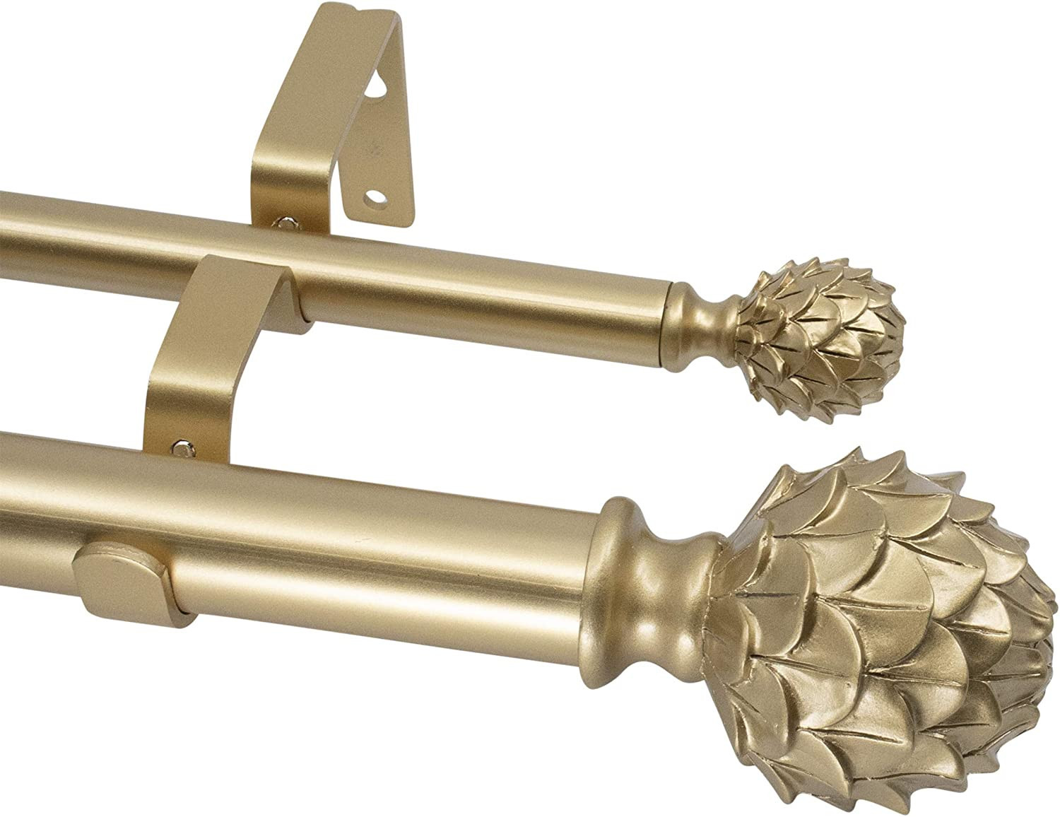 MERIVILLE 1-Inch Diameter Double Window Treatment Curtain Rod, Artichoke Finial, 84-inch to 120-i... | Amazon (US)