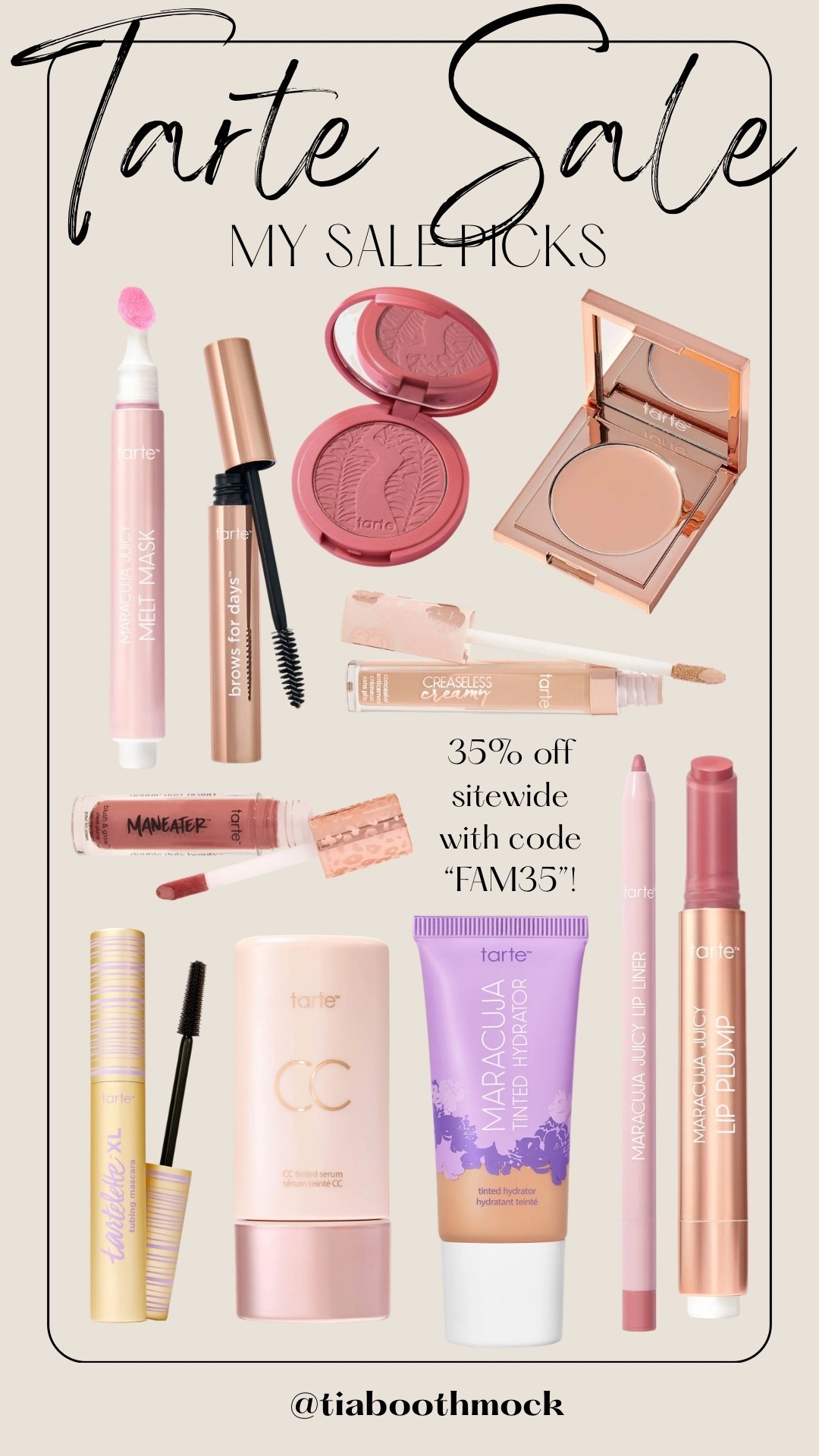 Shop my @Tarte faves for 35% off + free shipping using “FAM35”!

#LTKSaleAlert #LTKBeauty #LTKgrwm