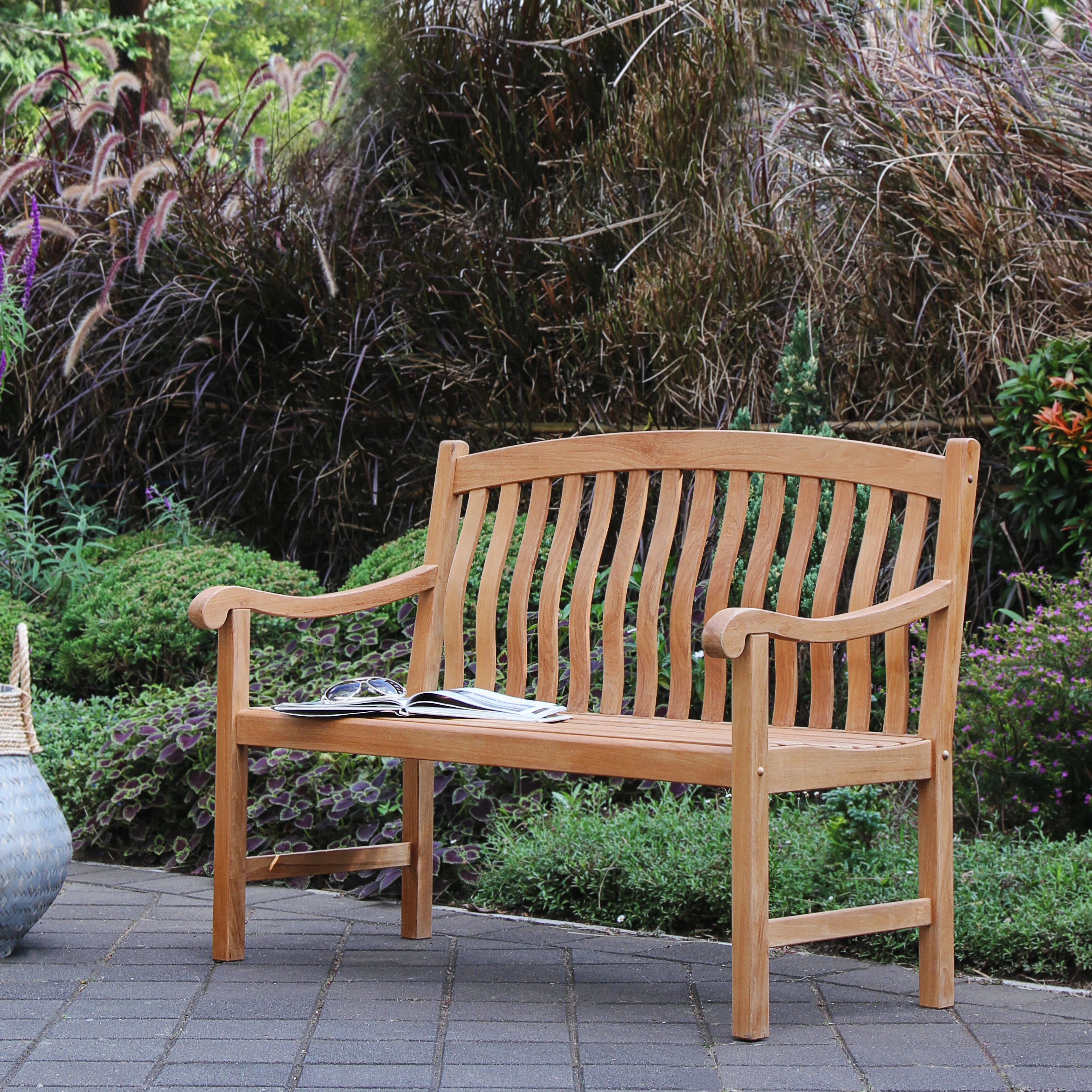 Cynthia Solid Wood Teak Outdoor Bench | Wayfair North America