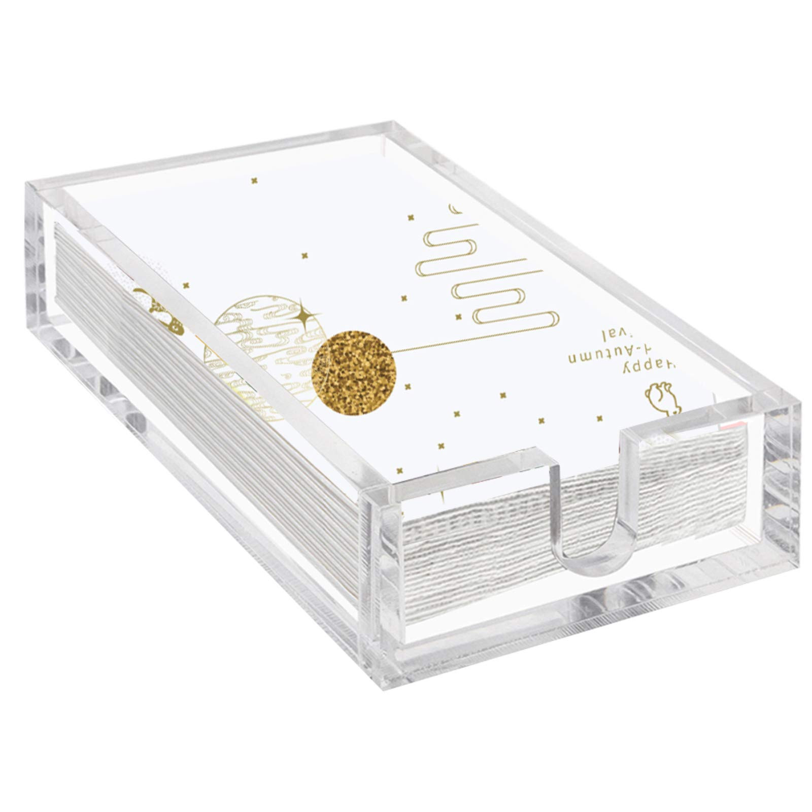 Acrylic Guest Towel Napkin Holder, 0.37Inch Thickness Clear Paper Towel Tray, Rectangle Napkin Ho... | Amazon (US)