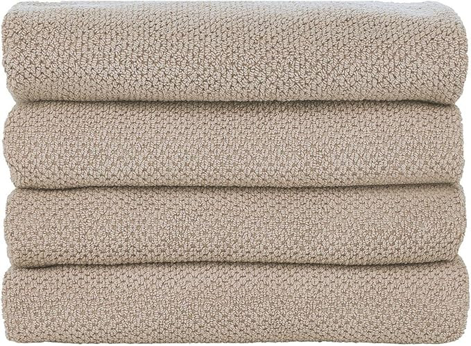 Nate Home by Nate Berkus 100% Cotton Textured Rice Weave Hand Towel Set | Soft and Absorbent, Sol... | Amazon (US)