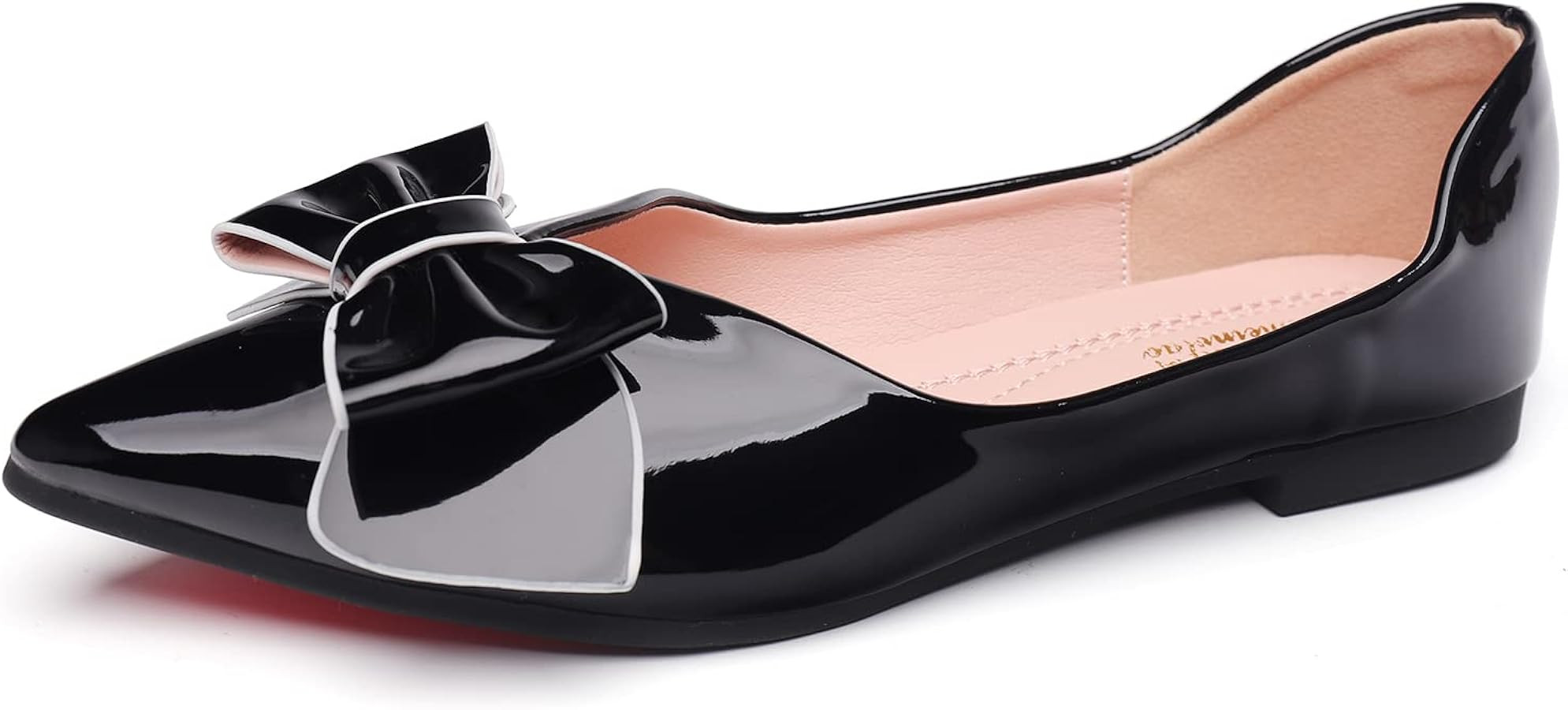 Flats Shoes Women Leather Comfortable Flats Pointed Toe Dress Shoes for Women Bowknot Memory Foam... | Amazon (US)