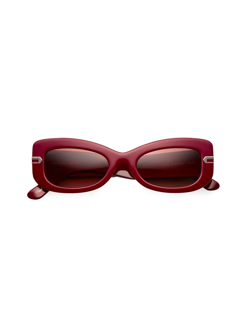 Women's Kate 51MM Rectangular Sunglasses - Burgundy | Saks Fifth Avenue