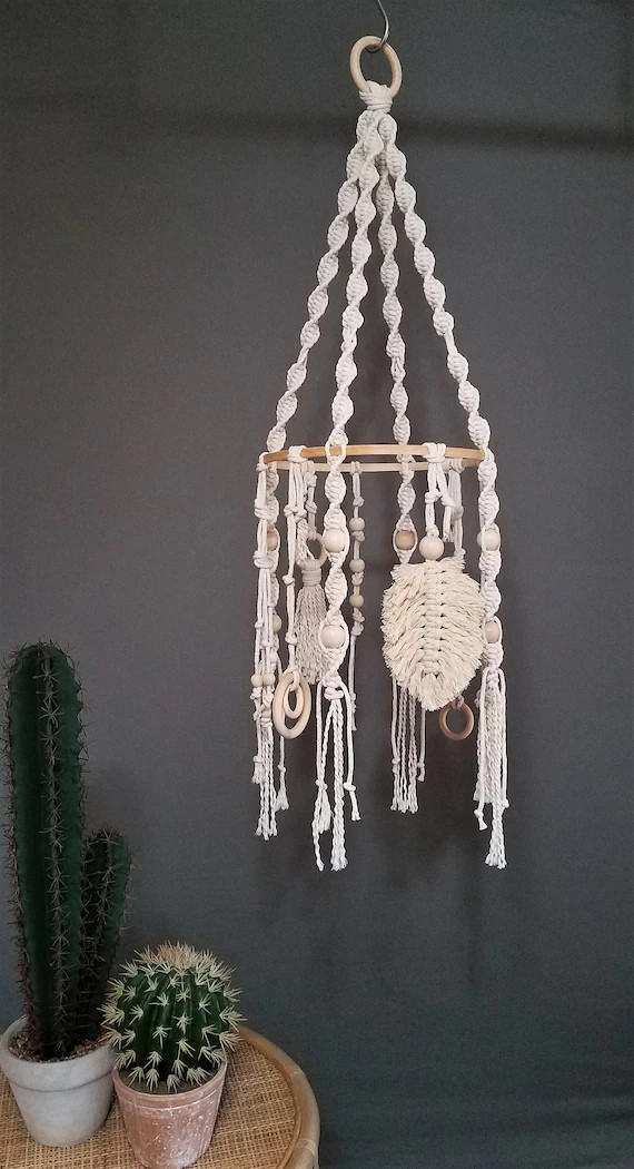 Macrame Baby Mobile, Boho Baby Mobile, Boho Decor,  Baby Mobile, Modern Macrame, Boho Nursery, Bo... | Etsy (US)