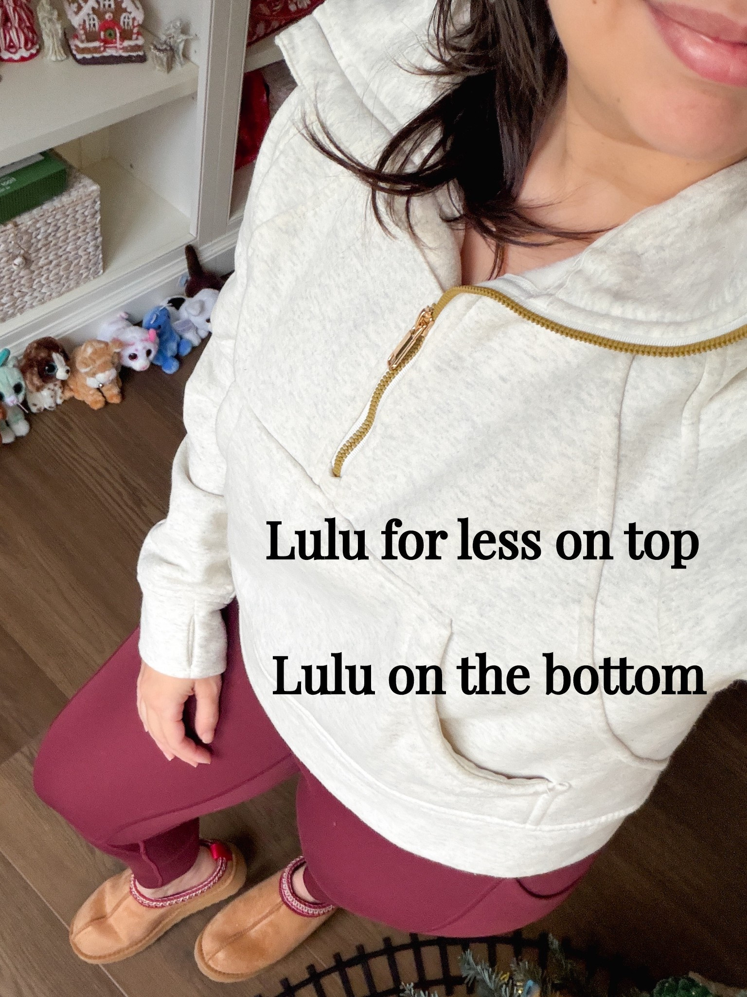 🎄Friday Faves: Gifts for Her Edition🎄

• my Amazon “lulu look for less” cropped pullover // gold details and fabric make it feel super luxe for a great price 

• lululemon align leggings with the pocket - these are worth every penny and some are on sale right now (postpartum I’m in a size 8, 23 inch inseam) 

• another random Amazon find - slippers that look near identical to everyone’s favorite uggs 

• the cult classic boat and tote is really worth the hype - mine is the medium natural with long handles and script front 

#LTKHoliday #LTKmomlife #LTKGiftGuide