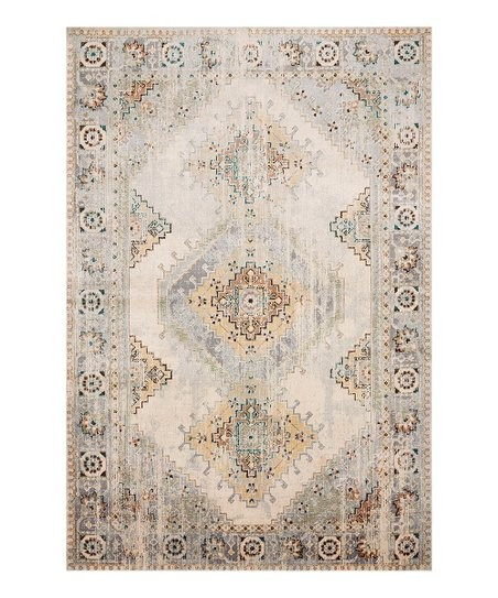 Oatmeal & Silver Arabesque Isadora Rug | Zulily