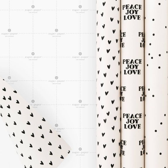 30 sq ft Gift Wrap Trio Black/Cream - Sugar Paper™ + Target | Target