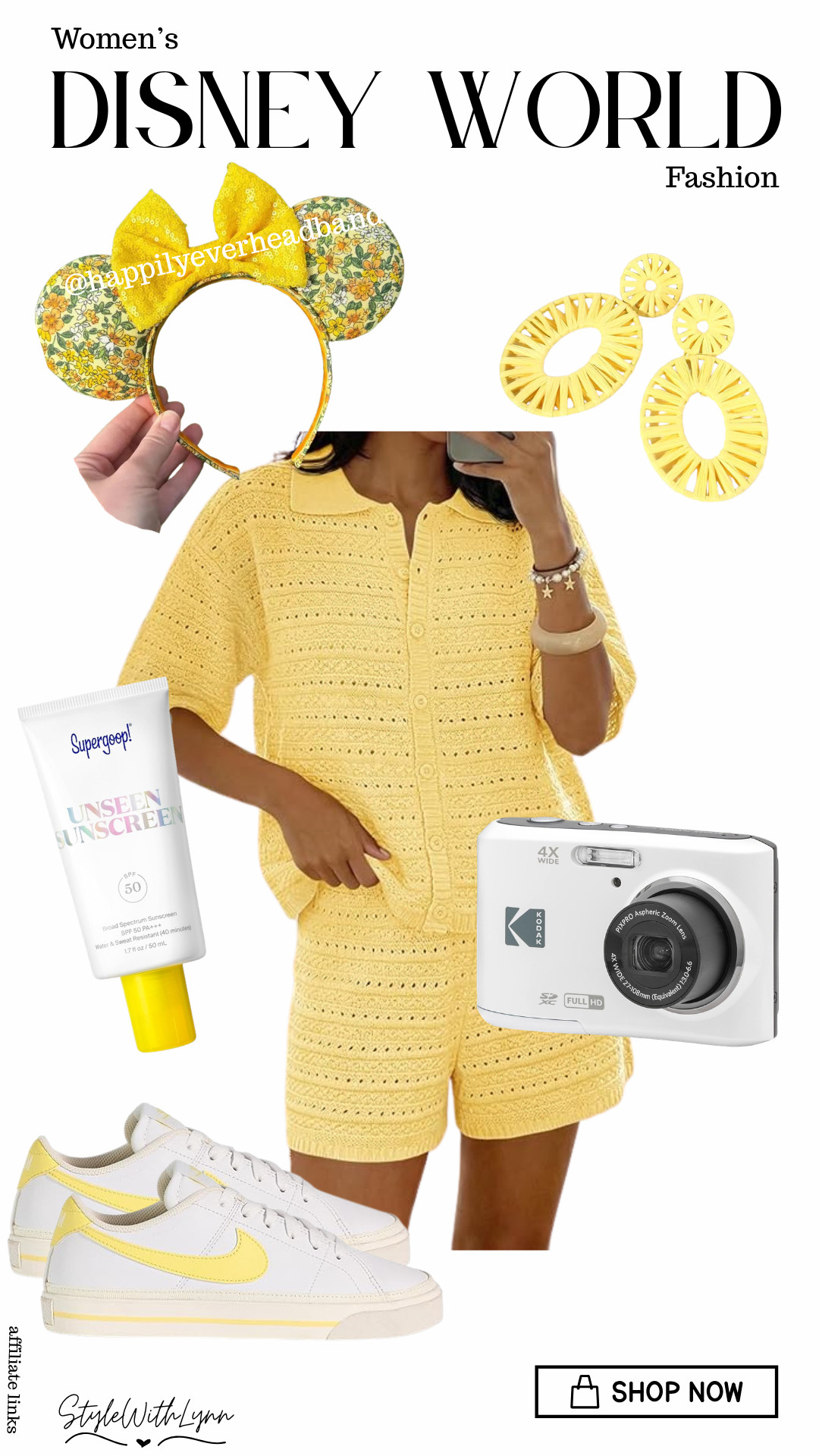 Butter yellow is having a moment 💛and this dreamy Disney World outfit is perfect for a sunny park day! From the comfy matching set to the floral Minnie ears and pastel sneakers, this look is giving effortless Disney style meets summer aesthetic. ☀️🎡📸

Sharing all my favorite Disney World outfit ideas, Disney park essentials, and cute fashion finds that are comfy for walking the parks while still looking photo-ready for Magic Kingdom, EPCOT, Hollywood Studios, and Animal Kingdom! ✨

Shop this women’s Disney outfit inspiration featuring:
💛 Butter yellow matching set
💛 Floral Minnie ears
💛 Comfortable Disney park sneakers
💛 Theme park accessories
💛 Summer Disney vacation outfit essentials



#DisneyWorldOutfit #DisneyFashion #DisneyStyle #DisneyOutfitInspo #DisneyInfluencer #MagicKingdomStyle #EpcotOutfit #HollywoodStudiosStyle #AnimalKingdomOutfit #SummerDisneyStyle #AmazonFashionFinds #ThemeParkOutfit #DisneyVacation 

 #LTKootd #LTKTravel