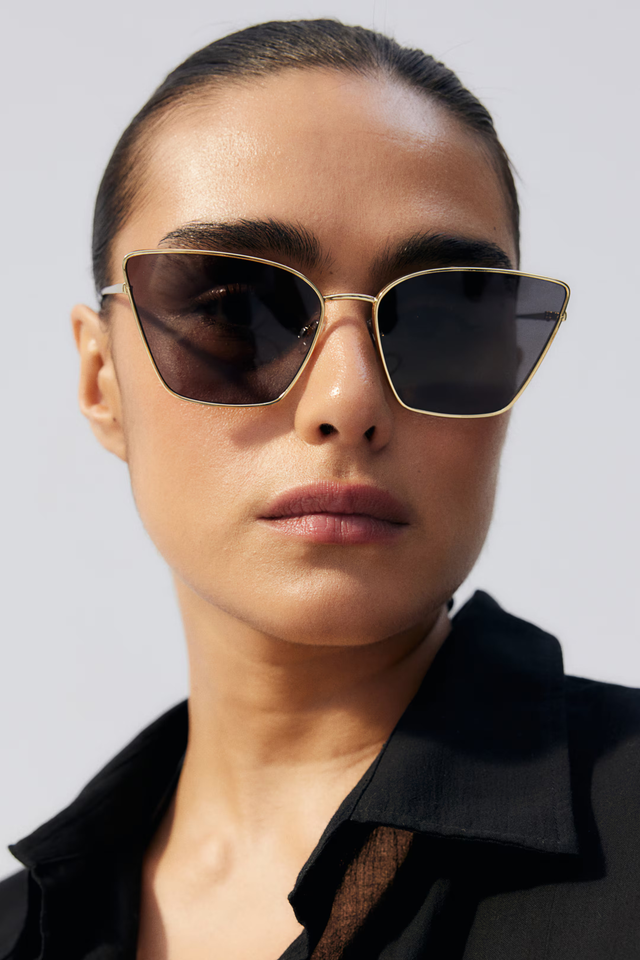 Cat-Eye-Sonnenbrille - Goldfarben/Schwarz - Ladies | H&M AT | H&M (DE, AT, CH, NL, FI)
