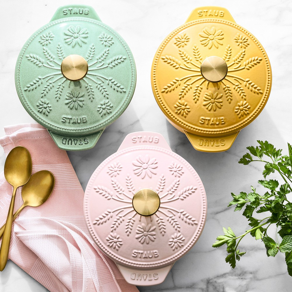 Staub Enameled Cast Iron Floral Petite French Oven, 1 1/2-Qt. | Williams-Sonoma