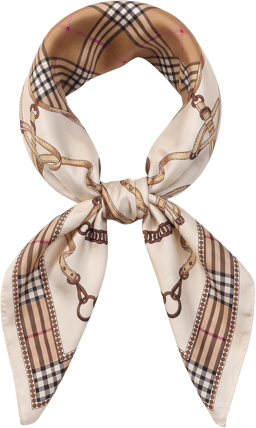 GoldenLife Silk Scarf for Women - 27.5" Square Satin Head Scarf, Silk Feeling Hair Bandanas, Neck Scarves & Hair Scarves | Amazon (US)