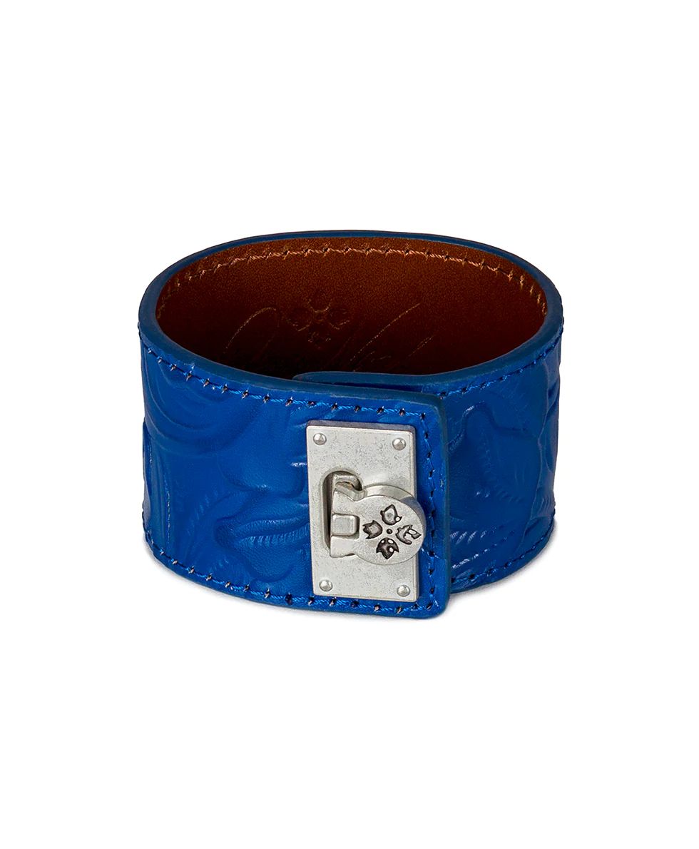 Irena Cuff - Tooled Sky Blue - Leather | Patricia Nash Designs (US)